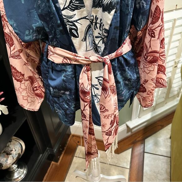 Anthropologies Tori Cropped Floral Boho Kimono One Size - Picture 4 of 12